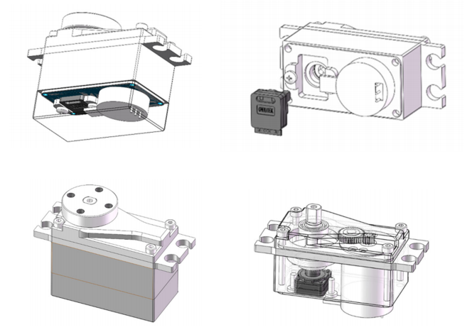 Hall Sensor potentiometer  in a Harmonic Gear Box Servo